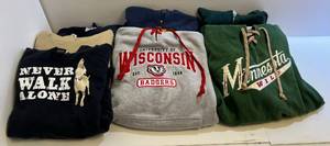 lot 63 image: Group Of Misc. Hoodies Size XL-XXL Including Wisconsin Badgers And More