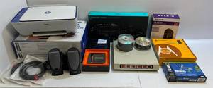 lot 70 image: Group Of Misc. Computer Related Items Including Logitech Comfort Wave Wireless Keyboard And Mouse (NIB), HP Printer And More