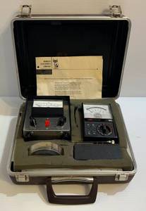 lot 112 image: Group Of Vintage Watt Meters And More In Hard Case (Untested)