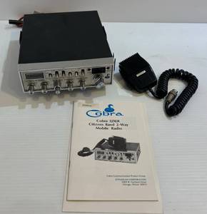 lot 114 image: Vintage Cobra 32 XLR CB Radio With Microphone And 12V Power Hookup (Untested)