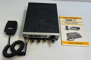 lot 122 image: Vintage Cobra 132 CB Radio WMicrophone And 12V Hookup (Untested)