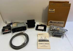 lot 128 image: Group Of Vintage Car Radios Including Midland 67-463 Car Stereo With Cassette (New In Open Box), Bevada Equalizer And More
