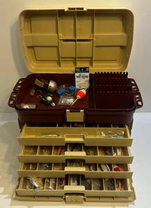 lot 140 image: Plano Tackle Box Full Of Tackle Most New In Bag