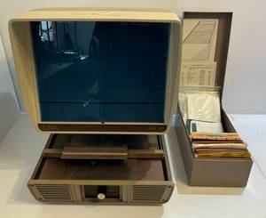 lot 166 image: 1970s-80s Northwest Microfilm, Inc. Model 90 Microfilm Viewer With Microfilms (Works)