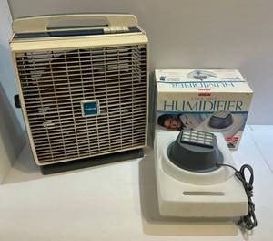 lot 186 image: Vintage Galaxy Multi Speed Fan And Cool Mist Humidifier
