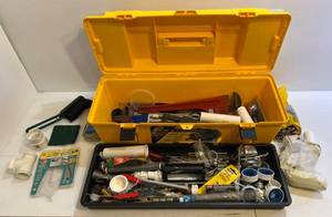 lot 190 image: Tool Box Full Of Misc. Plumbing Items, Tools And More