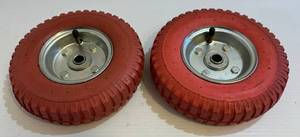 lot 197 image: Pair Of Red Rubber Tires