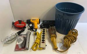 lot 226 image: Misc. Electrical Extension Cords, Work Lights And More