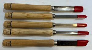 lot 312 image: Group Of Misc. Shopmate Brand  Wood Lathe Chisels