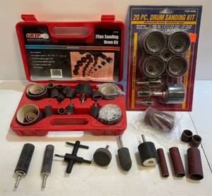 lot 314 image: Group of Misc. Drum Sanding Kits Some (NIB)  Including Grip Brand And More
