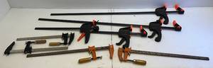 lot 335 image: Group Of Misc. Woodworking Clamps