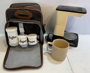 lot 352 image: Vintage Coffee Pot And Travel Size Coffee Pot