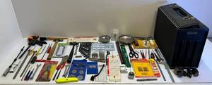lot 245 image: Plastic Hard Carrying Case Filled With Misc. Tools