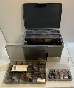 lot 266 image: Plano Tackle Box Filled With Resistors and More (CANT RESIST THIS ONE)