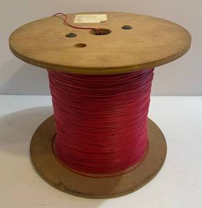 lot 280 image: Large Roll Of 22 Gauge Wire  On Wood Roll