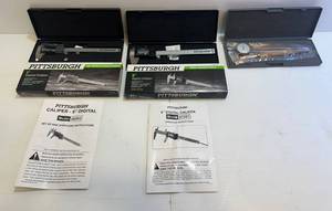 lot 289 image: Three  6 Calipers 2 NIB Pittsburgh Digital 1 RCBS NIB