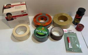 lot 299 image: Group Of Misc. Tape Including Duck Tape And More