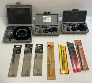 lot 305 image: Three Misc. Hole Saw Kits And Scroll Saw Blades