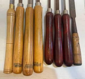 lot 308 image: Group Of Misc. Wood Lathe Chisels