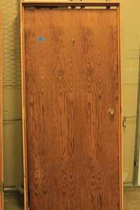 lot 58 image: Wooden Door with Knob Solid Core, w Trim