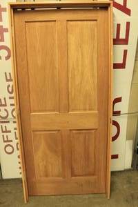 lot 60 image: Wooden Door, No Hardware, Solid Core w Trim