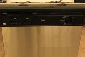 lot 81 image: Used Whirlpool Quiet Partner 1 Dishwasher, Metallic 24x30x24 - Tested and Working, See Pictures