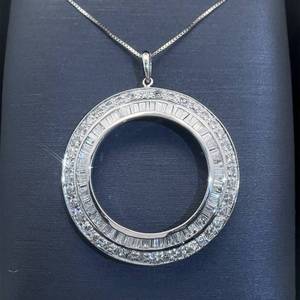 Stunning 1.50 Carat Diamond Eternity Circle, Circle of Life Pendant in 18k White Gold $5950 VIDEO