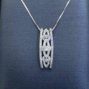 0.30ct Diamond Ribbon Filiigree Slide Pendant in White Gold $1,349 Retail