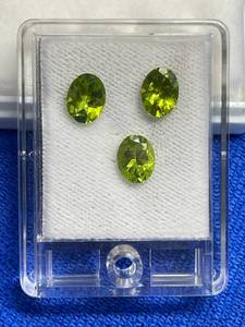 6.00 Carats of Vibrant Loose Peridot Gemstone Set 3 x 2.00ct each, Perfect for August Birthdays (LOT 1)