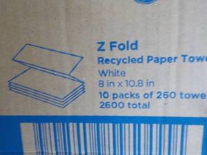 2600 Pacific Blue Z Fold White Pape...