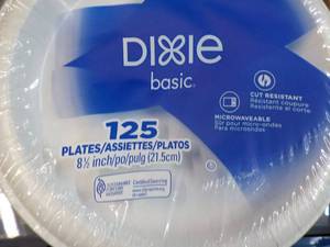 125 Dixie Basic 8 12 Paper Plates...