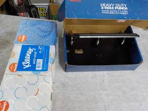 Heavy Duty 3 Hold Punch and Kleenex...