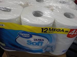 12 Mega Rolls Great Value 2 Ply Toi...