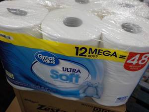 12 Mega Rolls Great Value 2 Ply Toi...