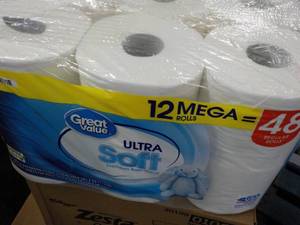12 Mega Rolls Great Value 2 Ply Toi...