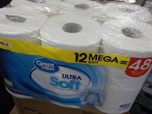 12 Mega Rolls Great Value 2 Ply Toi...
