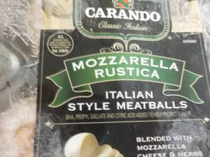 16 oz Frozen Pkg Carando Mozzarella...