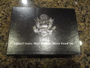 1992 United States Mint Silver Premier Proof Set in OGP with COA