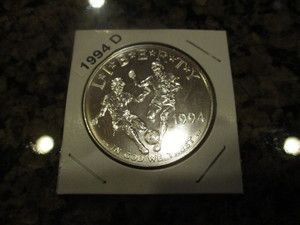 1994-D (Denver Mint) World Cup Silver Commemorative Dollar
