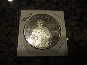 2004-P (Philadelphia Mint) Thomas Alva Edison Silver Commemorative Dollar