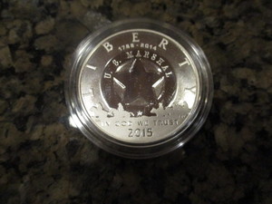 2015-P (Philadelphia Mint) 225th Anniversary US Marshalls Silver Commemorative Dollar