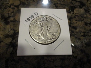 1939-D Walking Liberty Silver Half Dollar