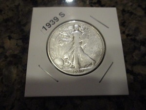 1939-S Walking Liberty Silver Half Dollar