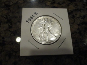 1941-S Walking Liberty Silver Half Dollar