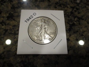 1942-D Walking Liberty Silver Half Dollar