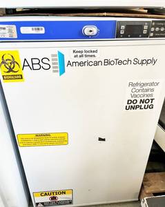 MSRP $1800 (Amazon) American BioTech Supply Premier Undercounter Refrigerator, Freestanding, 2.5 cu. ft. Capacity&nbspAudible &amp Visual HiLo Digital Temperature Alarm Locking No Key (Buy Online $10) Excellent Working Condition