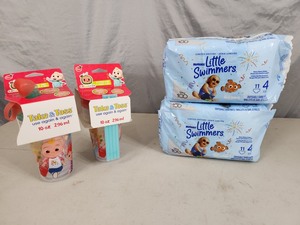 New Disney Huggies Little Swimmers and Cocomelon Cups