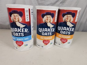 3 New Large Jugs of Quaker Oats