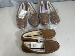 3 New Pairs of Leather Moccasin Slippers