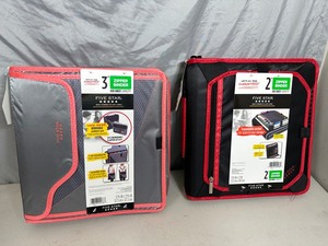 2 New Five Star Zipper Binders